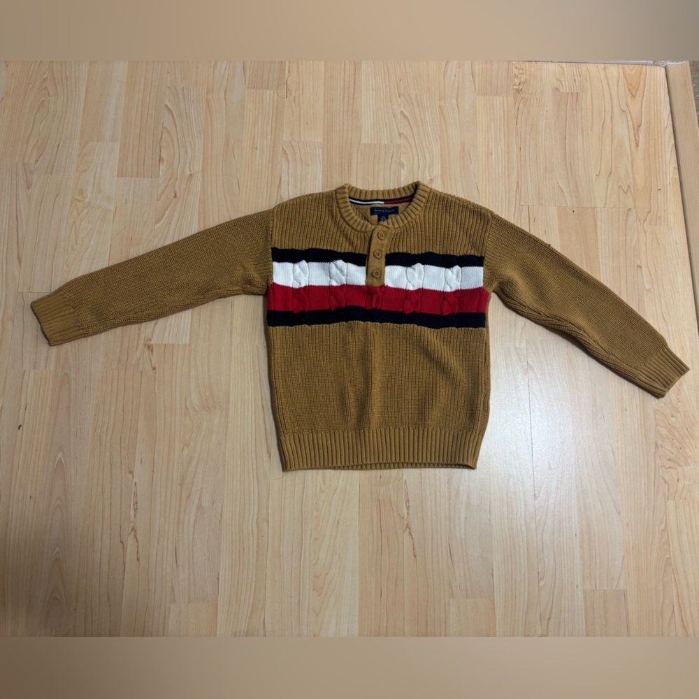 Tommy Hilfiger kid’s Brown Sweater with Stripes